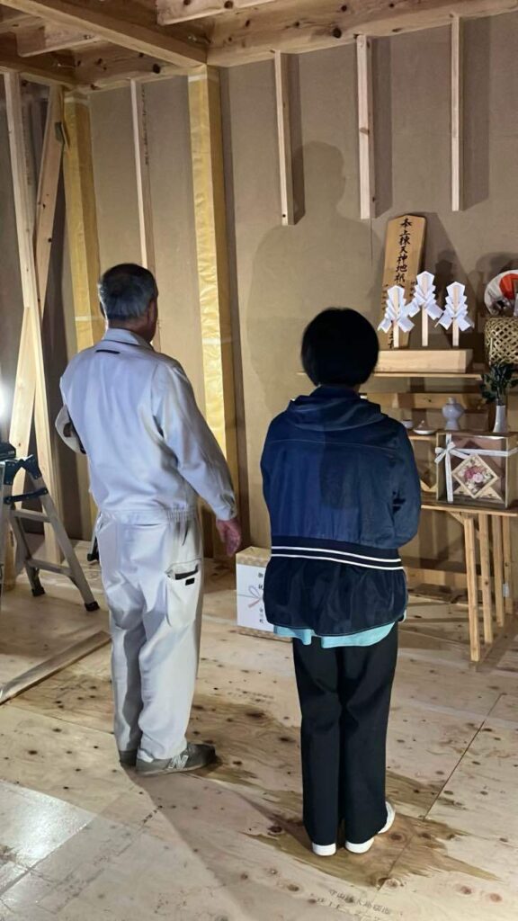 上棟祭の様子