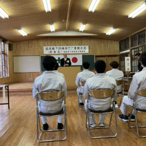 大工学校(濃飛建設職業能力開発校)修了式の様子